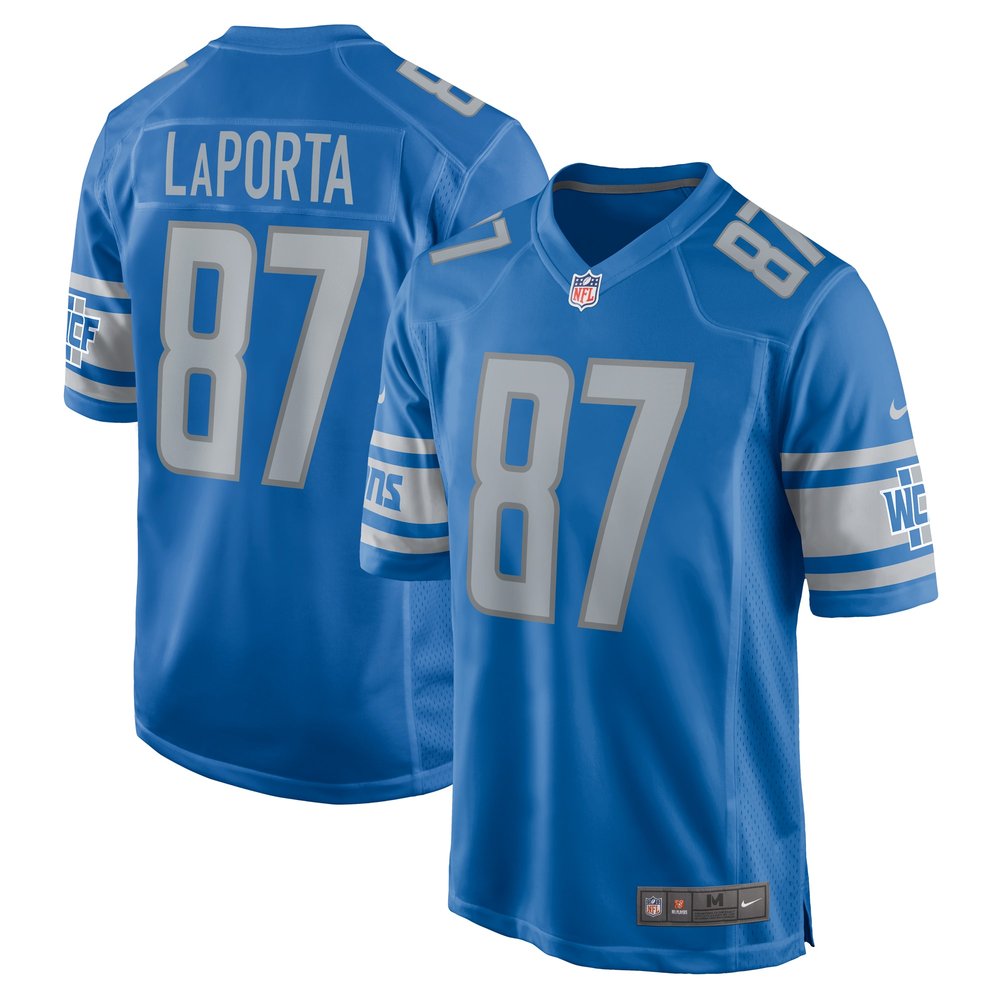 Men's Detroit Lions #87 Sam LaPortaBlue Team Game Jersey