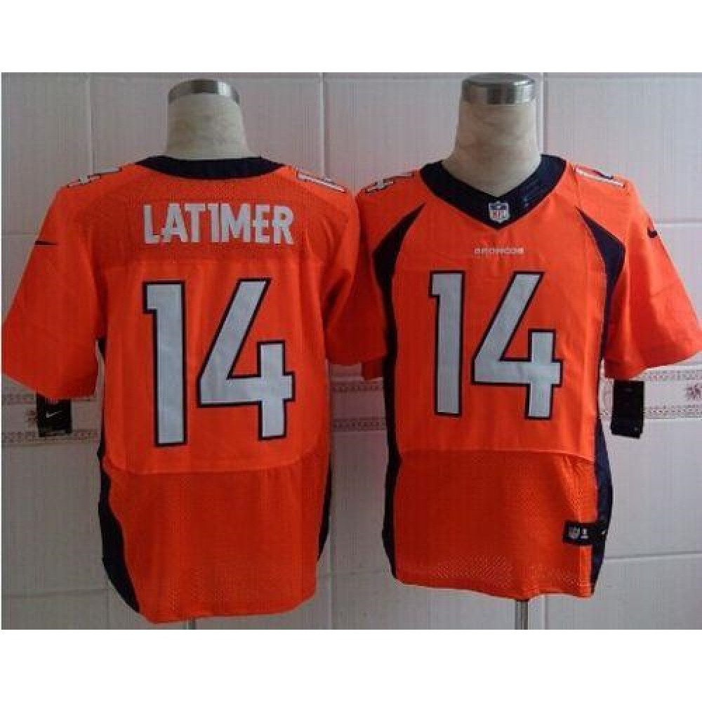 Broncos #14 Cody Latimer Orange Team Color Men's Stitched NFL New Elite Jersey