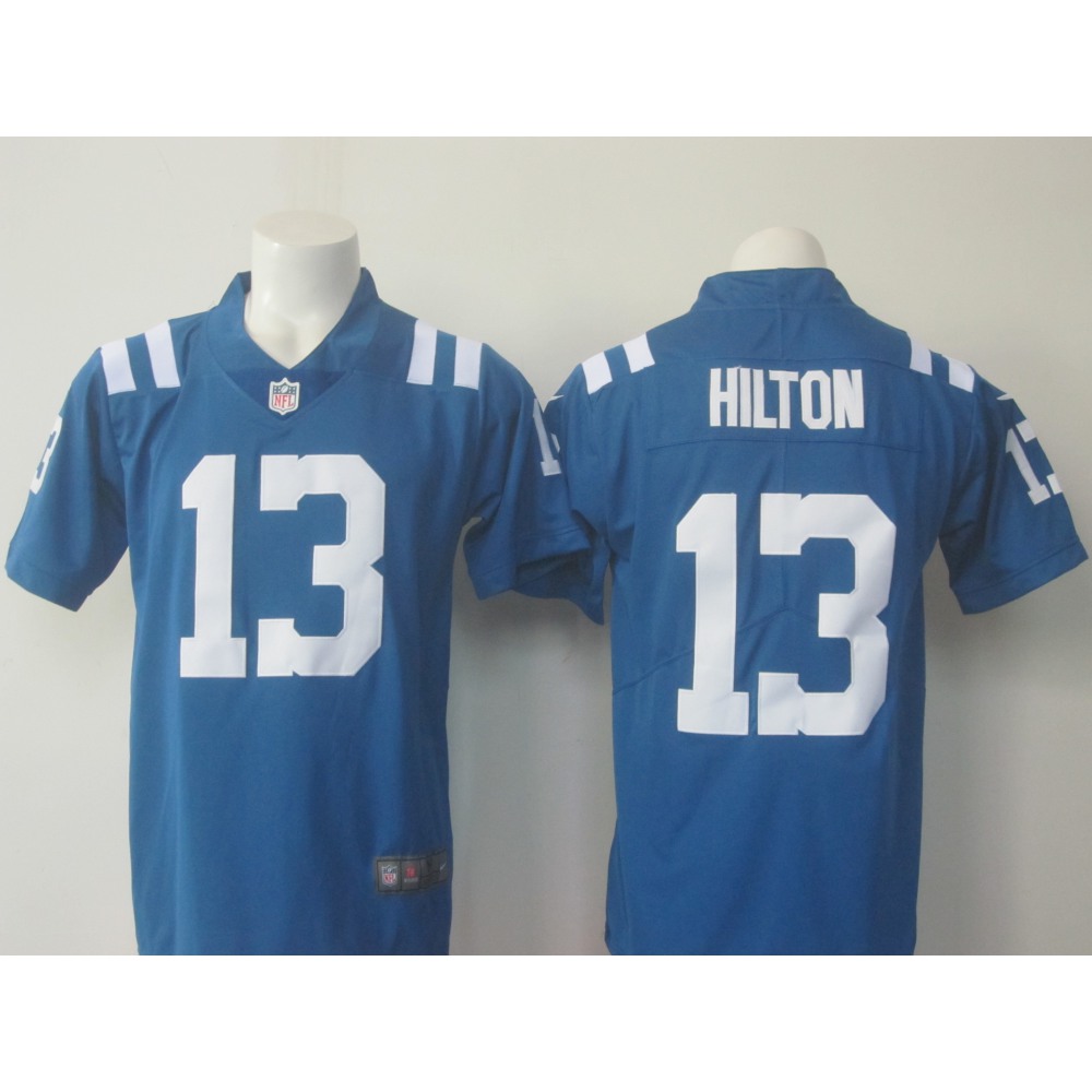 Men'sColts #13 T.Y. Hilton BlueLimited Rush Stitched NFL Jersey