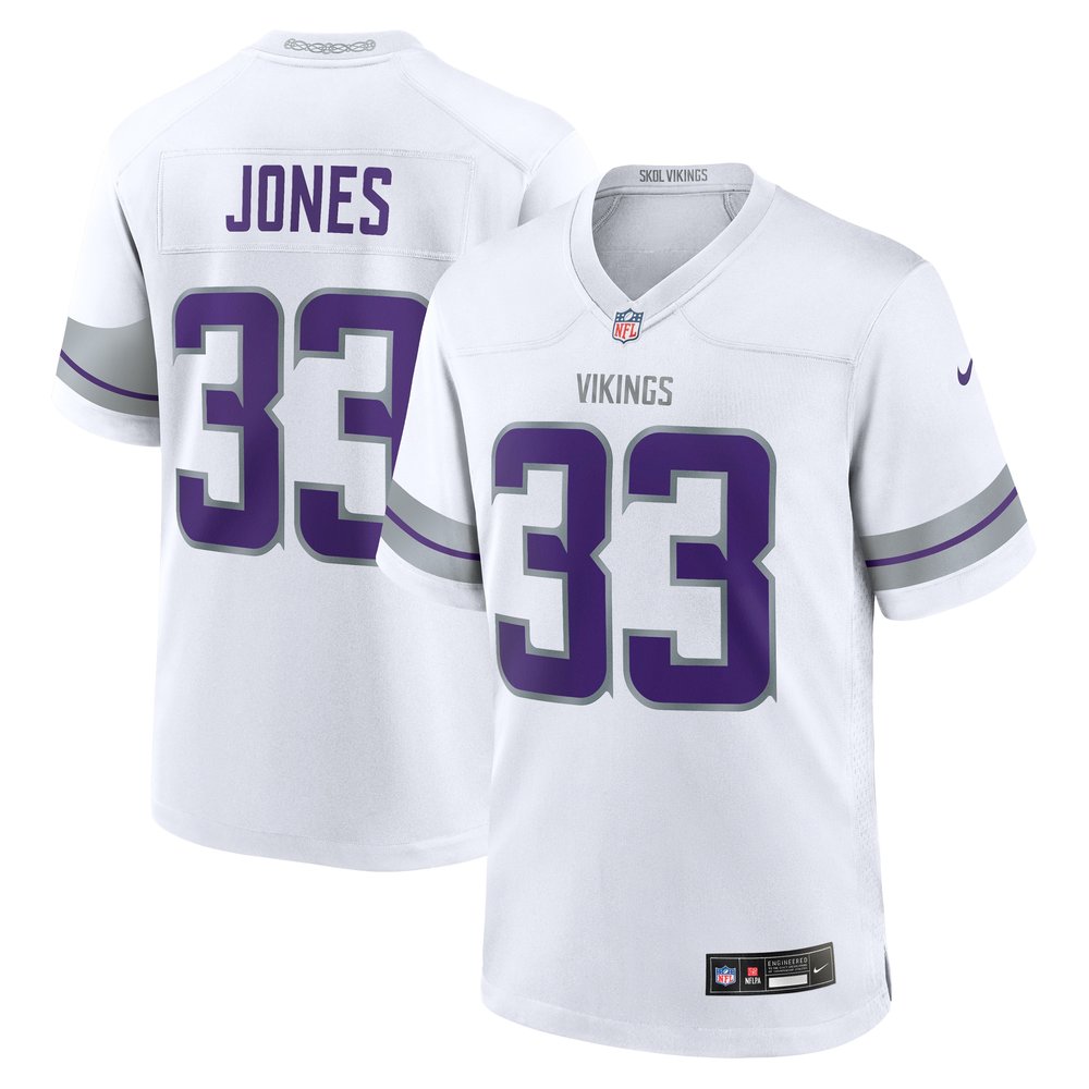 Men'sAaron Jones White Minnesota Vikings Alternate Game Player Jersey