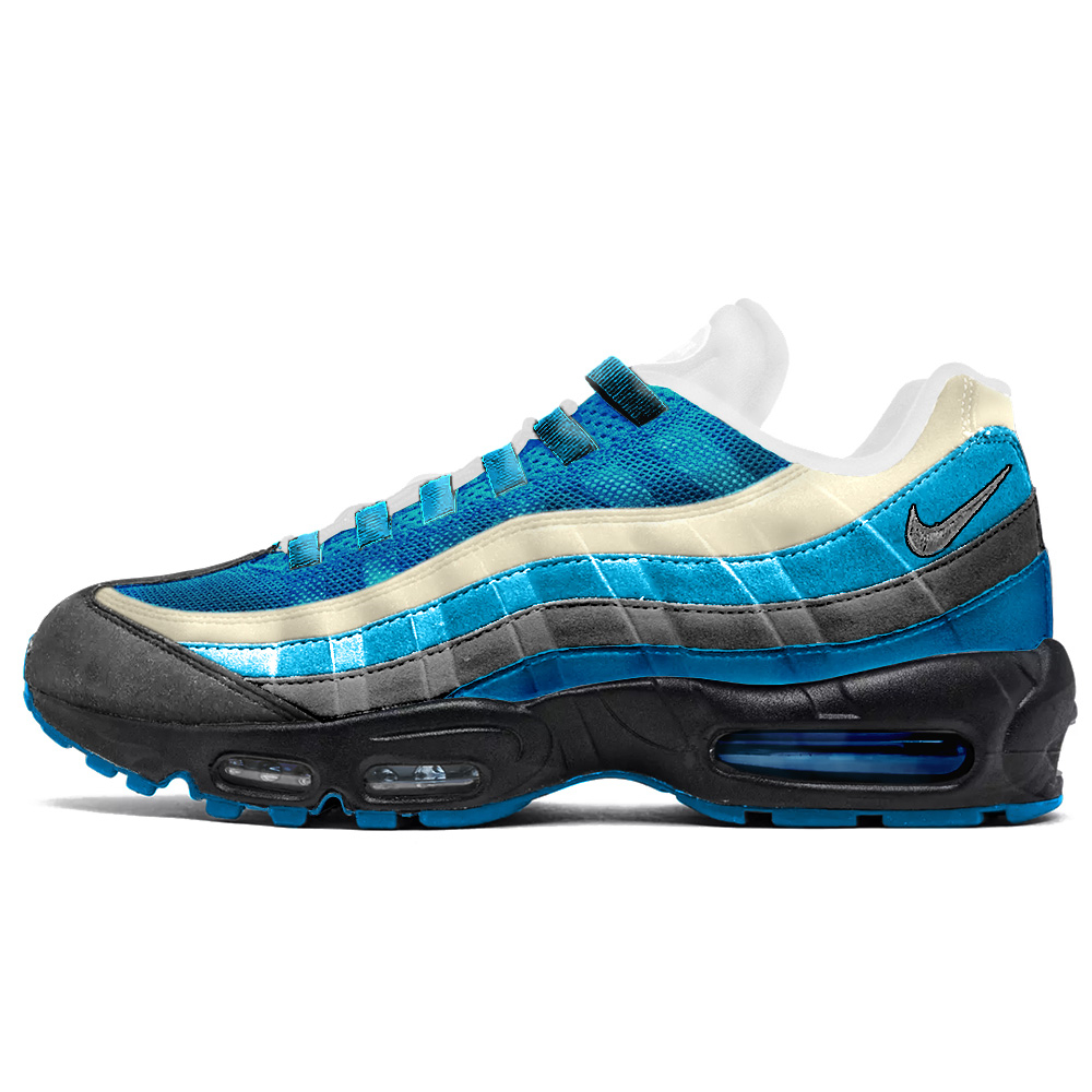 🔥Combo Sale - Detroit Lions Jameson Williams Nike Black 2nd Alternate Game Jersey & Air Max 95 Team Color Sneakers