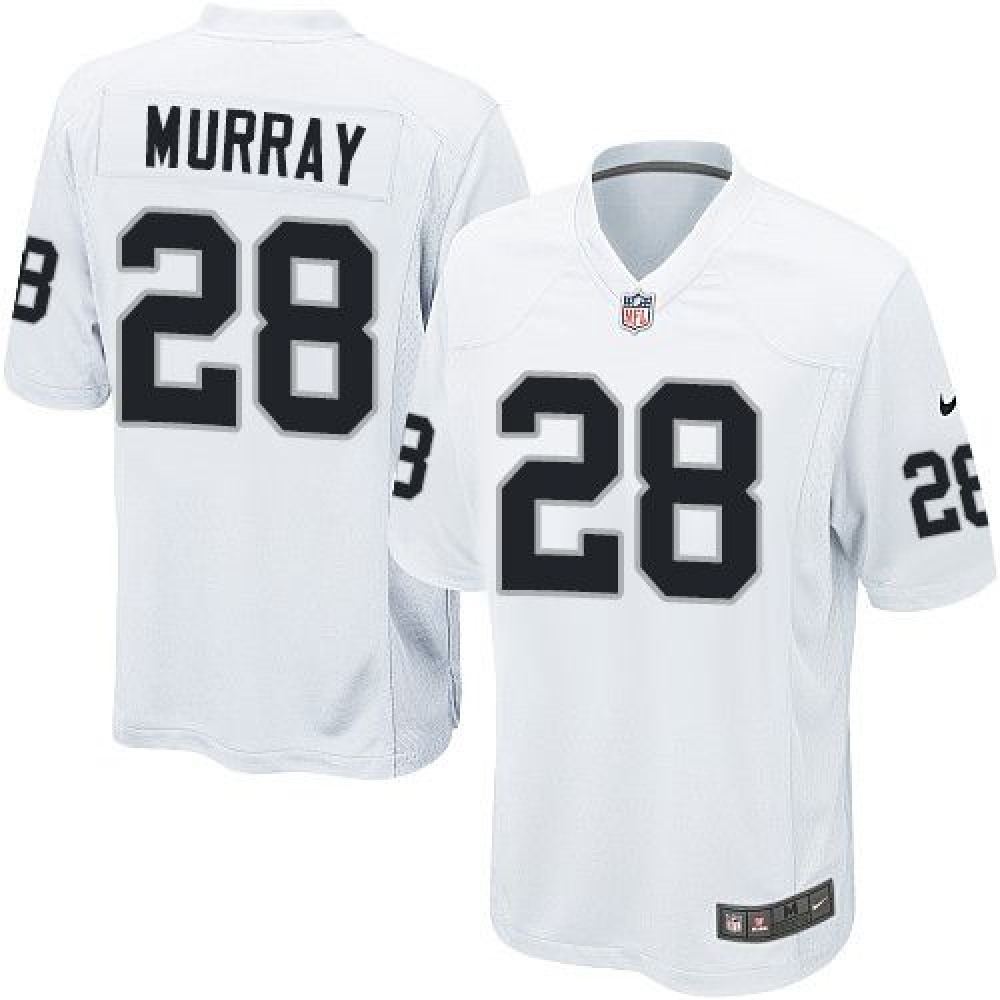 Raiders #28 Latavius Murray White Youth Stitched NFL Elite Jersey