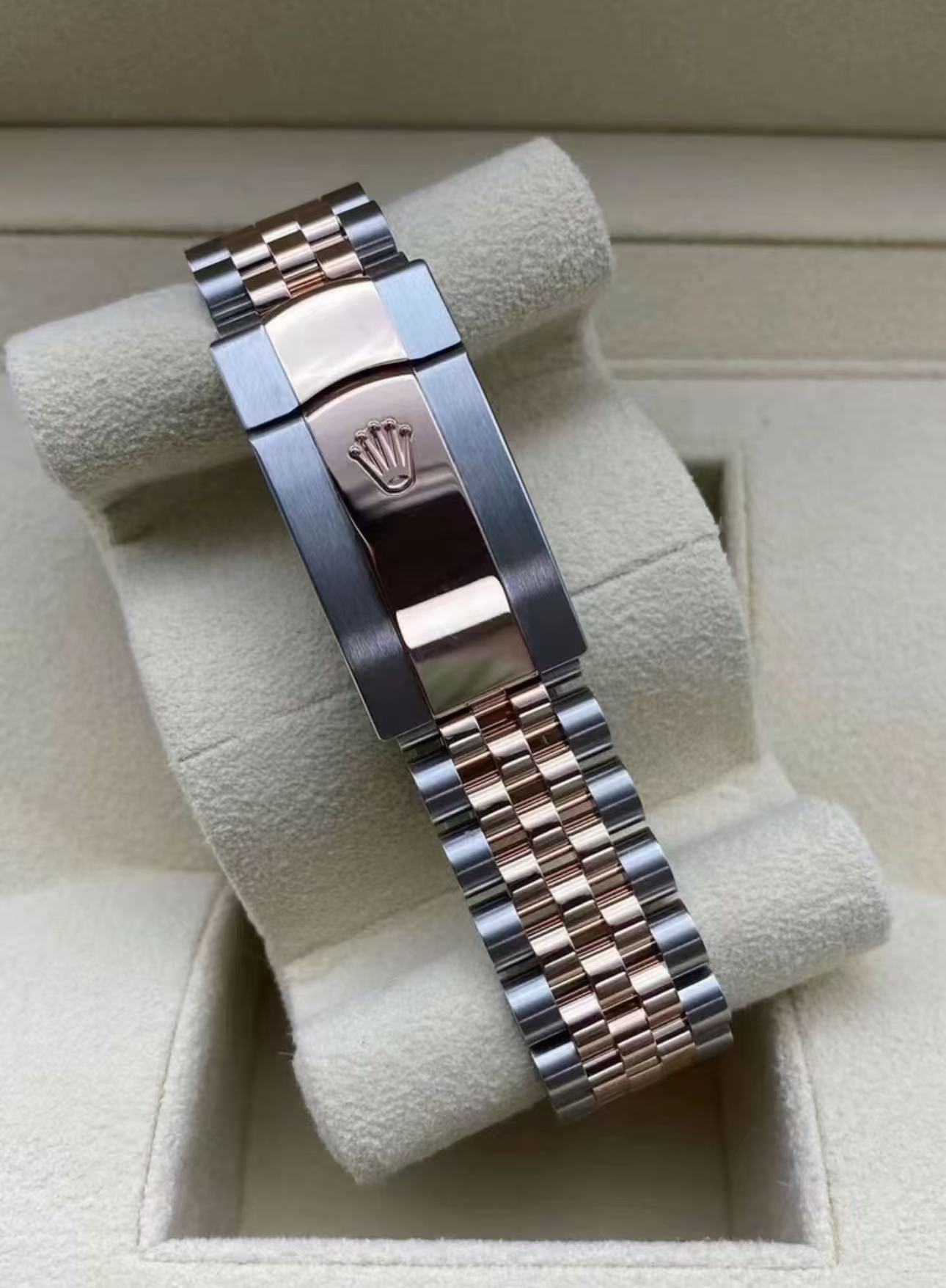 Rolex Datejust 36mm Super Clone Swiss Watch Everose Rolesor Jubilee Bracelet Slate Dial Ref M126231-0043-3235 Swiss Movement