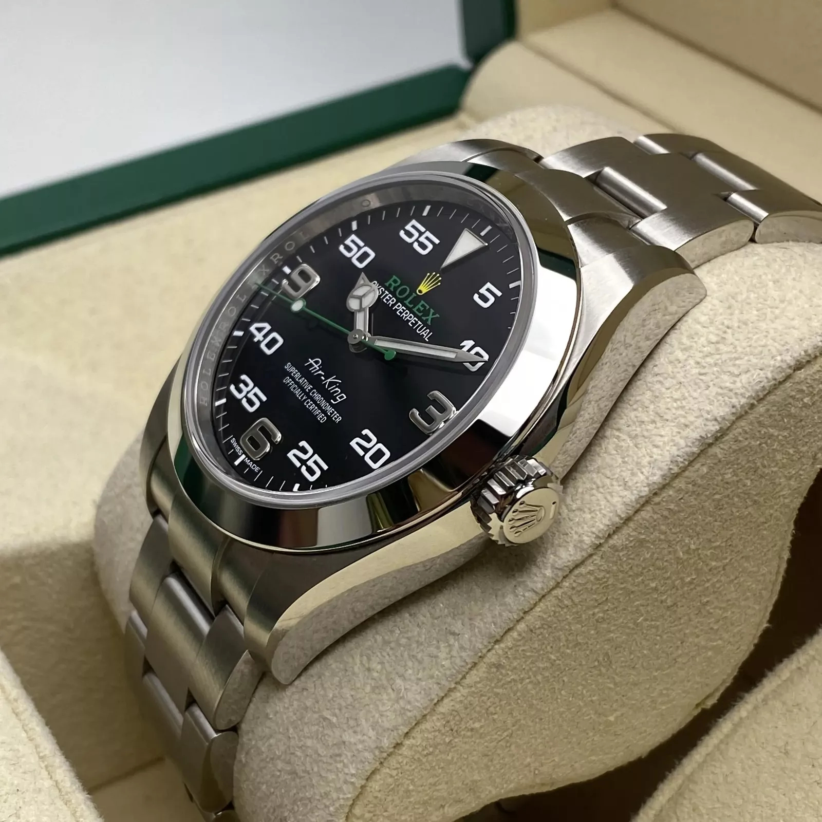 Rolex Air-King Black Dial Super Clone Swiss Replica Watch Ref 126900 3230 Movement