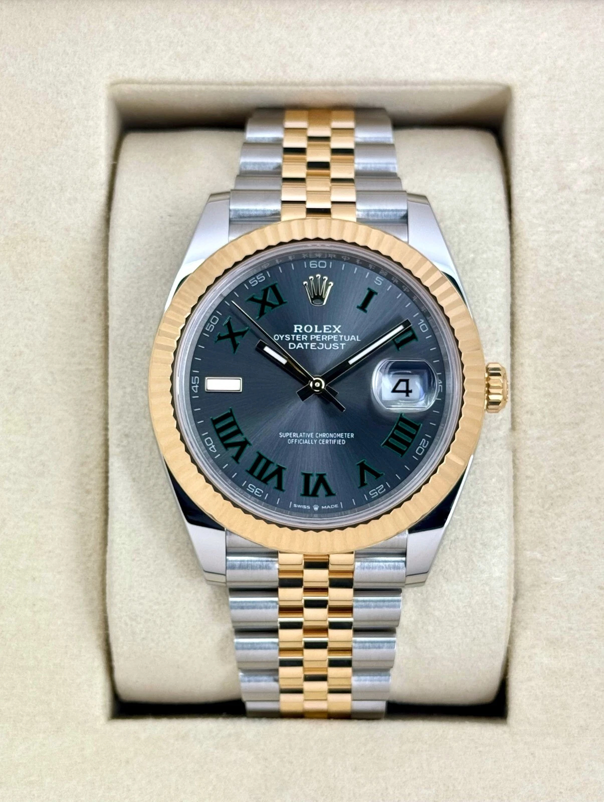 Rolex Datejust 36mm Super Clone Swiss Watch Yellow Rolesor Jubilee Bracelet White Mother of Pearl Dial Ref M126333-0020-3235 Swiss Movement