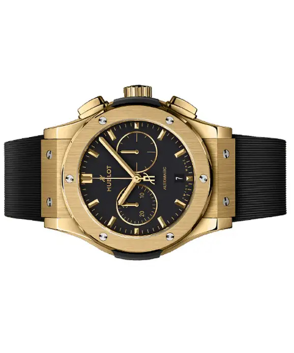 Hublot Classic Fusion Ref. 541.VX.1130.RX Super Clone Watch – Titanium Black Dial Rubber Strap Fake Replica
