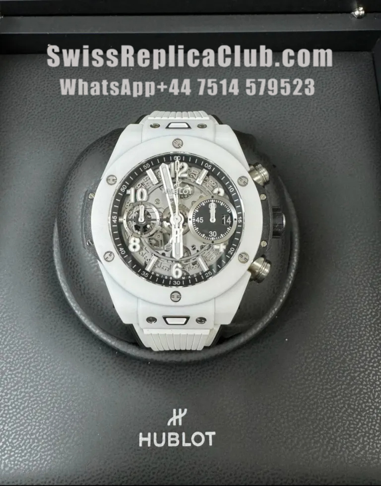 Front view of Hublot Big Bang Unico Titanium Ceramic super clone watch