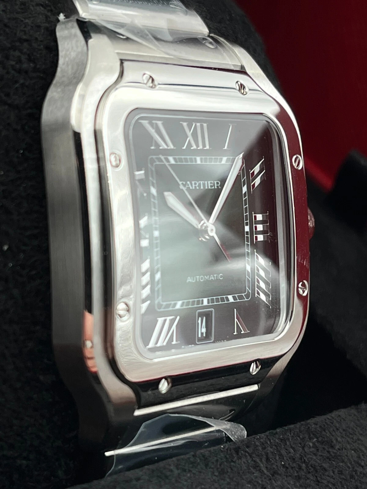 Cartier Santos Ref. WSSA0062 Super Clone Watch – Pink Dial Stainless Steel Fake Replica