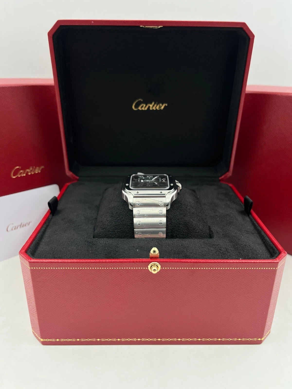 Cartier Santos Ref. WSSA0062 Super Clone Watch – Pink Dial Stainless Steel Fake Replica