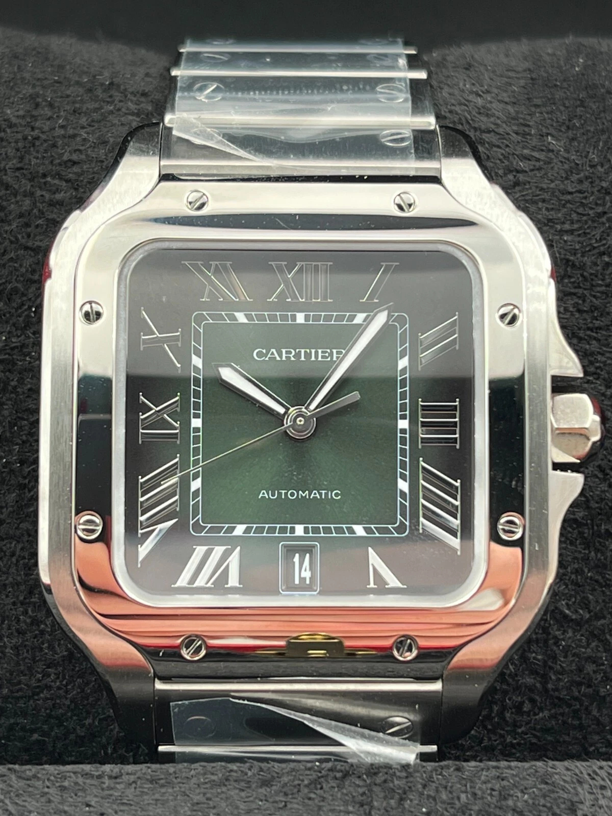 Cartier Santos Ref. WSSA0062 Super Clone Watch – Pink Dial Stainless Steel Fake Replica