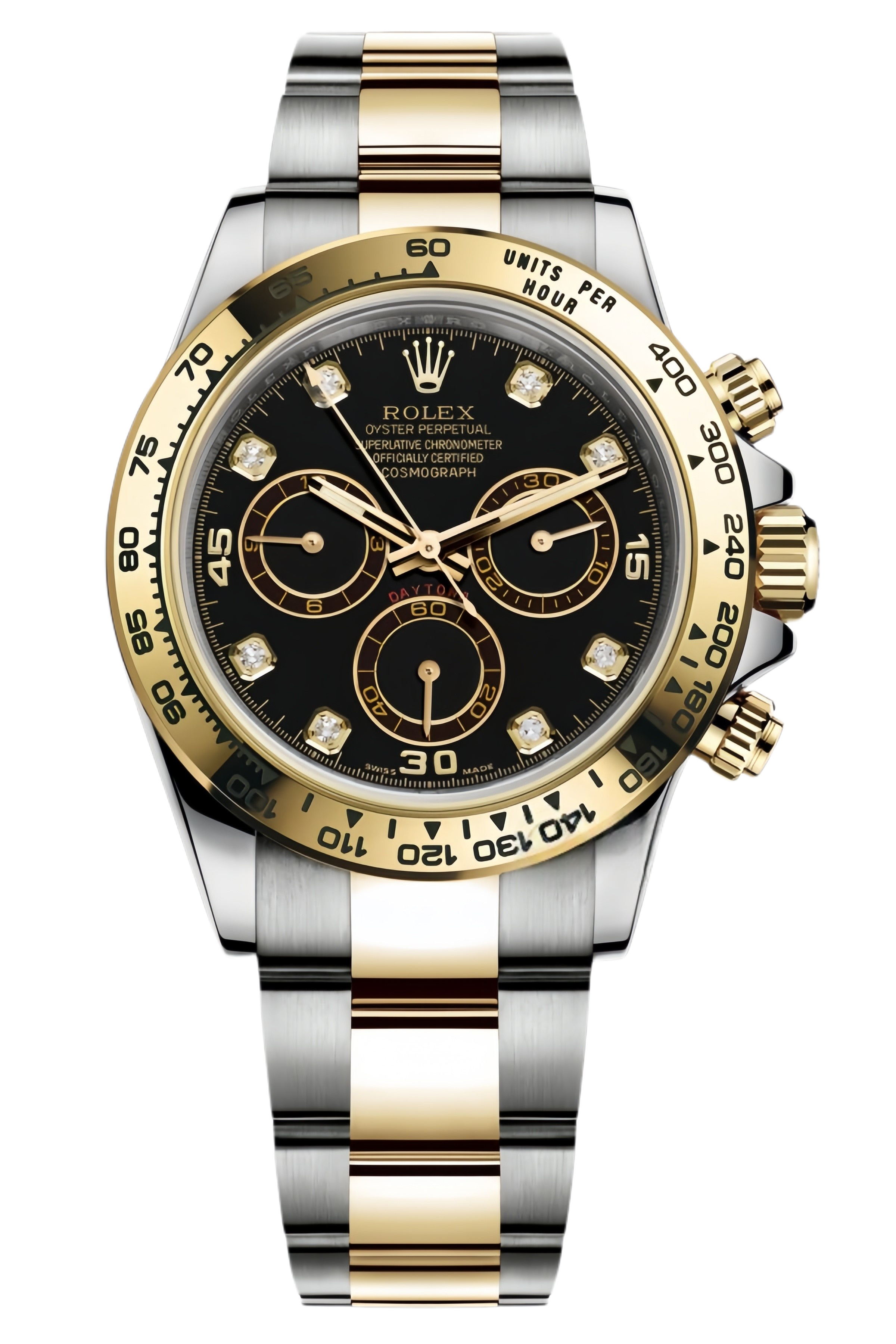 Rolex Daytona M116503-0008 Super Clone – Black Dial Two-Tone Gold Swiss Replica Watch