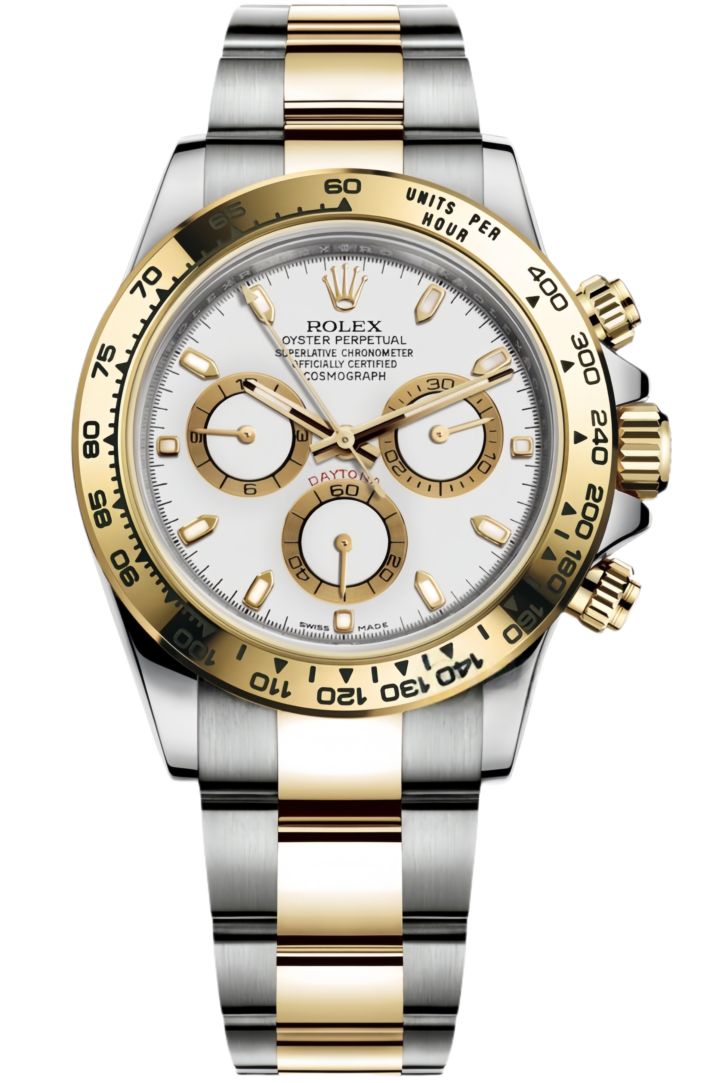 Rolex Daytona M116503-0001 Super Clone – White Dial Two-Tone Gold Swiss Replica Watch