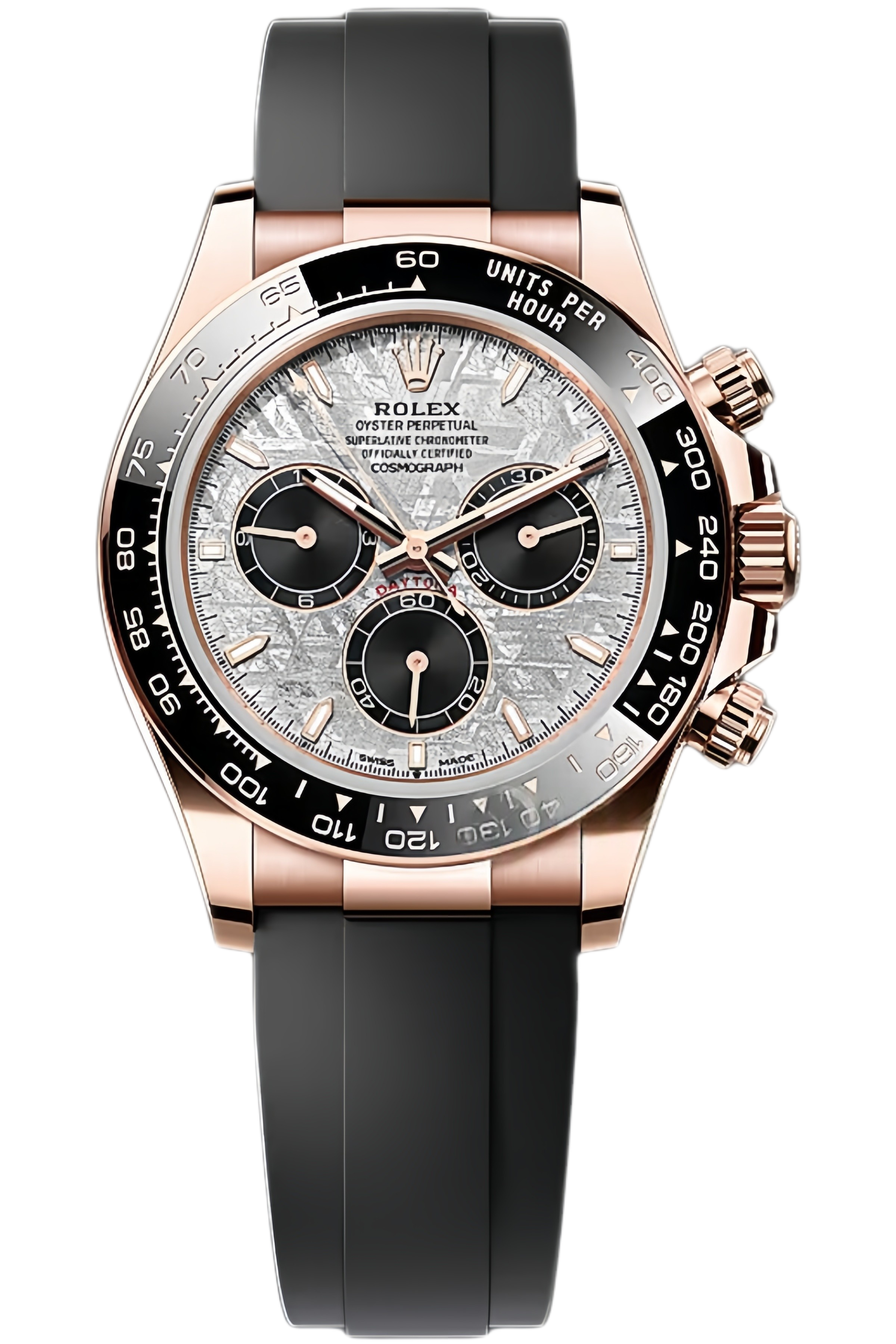 Rolex Daytona Black Dial 40mm Everose Gold Super Clone Swiss Replica Watch Ref 126515LN-0008