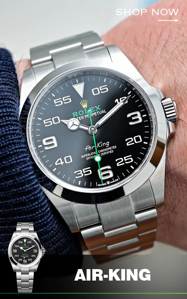 Explore our exclusive selection of Rolex Air-King replica watches, known for their clean dial design and aviation heritage. Our Air-King super clone timepieces faithfully replicate the original’s iconic black dial with large numerals, precision automatic movement, and robust Oyster case. Each fake Rolex Air-King delivers 1:1 detailing and durable craftsmanship, perfect for collectors seeking affordable luxury replicas.
