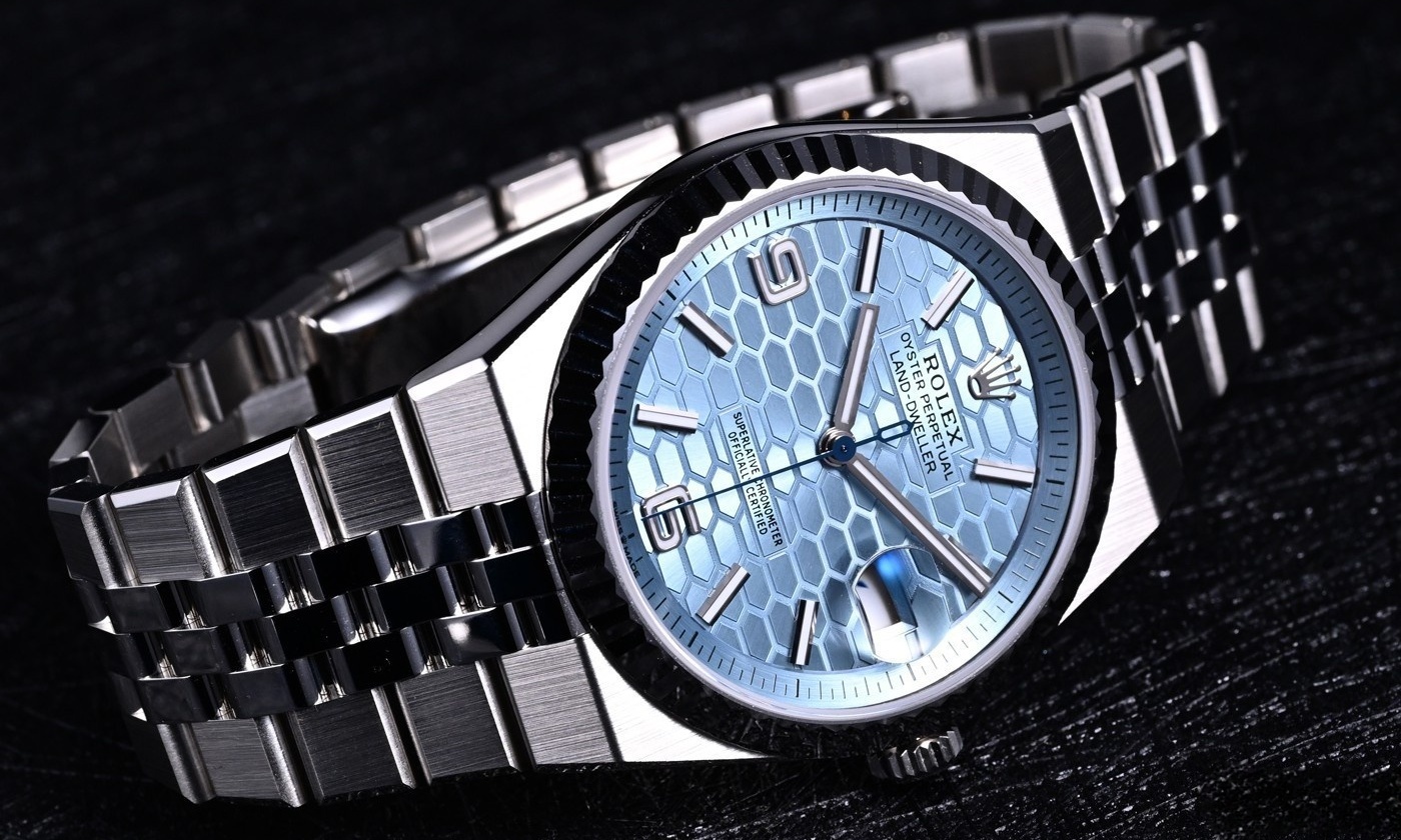 Super clone Rolex Land Dweller integrated sports watch with luxury brushed finish