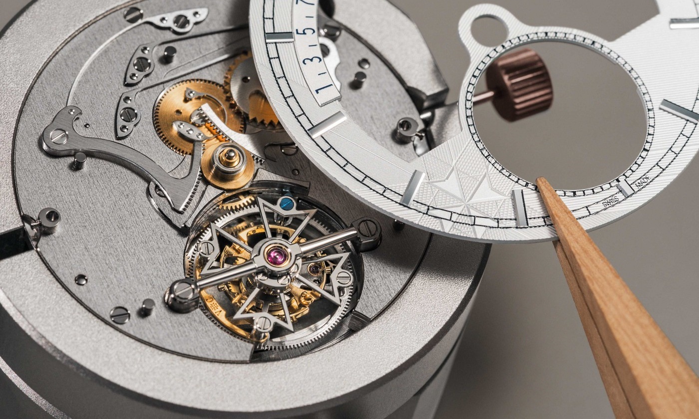 Close-up of the Vacheron Constantin Traditionnelle Skeleton Super Clone 2025 Swiss replica watch movement showing intricate craftsmanship and precise engineering