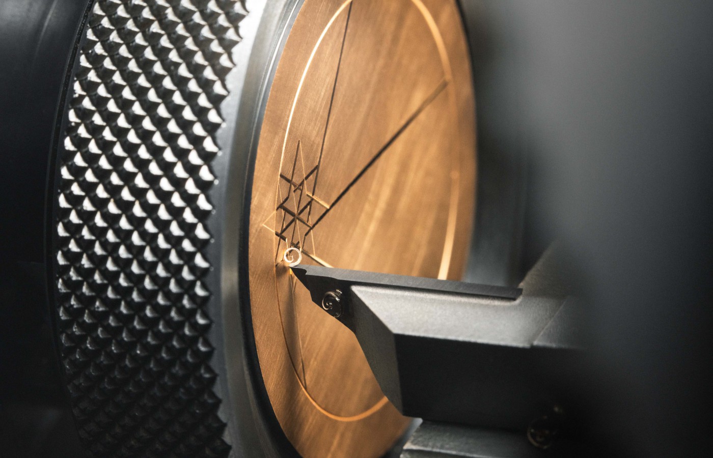 Close-up of Vacheron Constantin 270th anniversary engraving on movement bridge