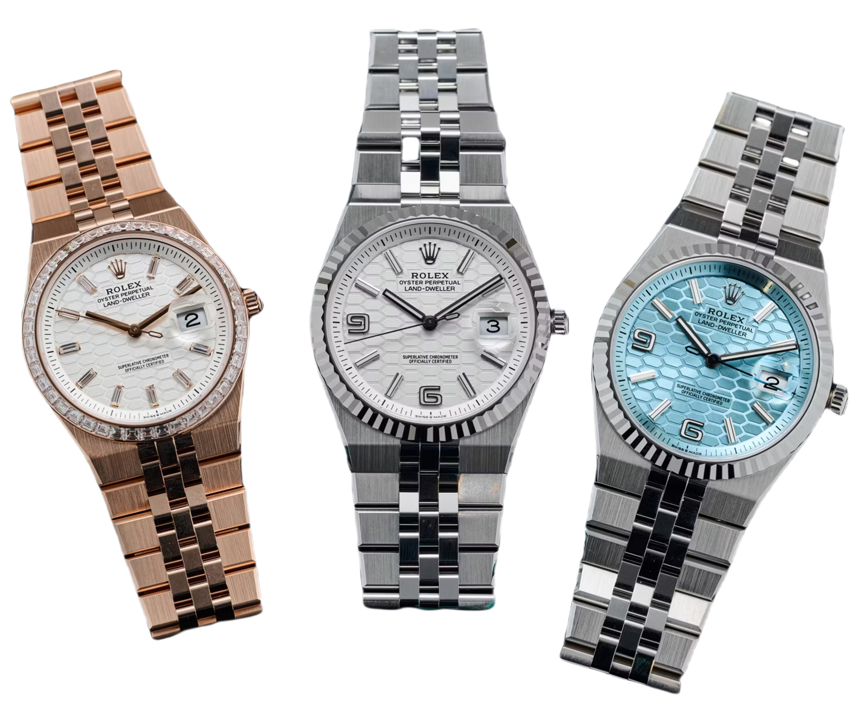The Super Clone Land-Dweller replica watch is meticulously assembled using a Swiss ETA integrated movement, modified to replicate the authentic 3135 caliber. Built with 904L Oystersteel, enhanced by the latest electroplating technology, and topped with a scratch‑resistant sapphire crystal, it embodies the pinnacle of replica craftsmanship.