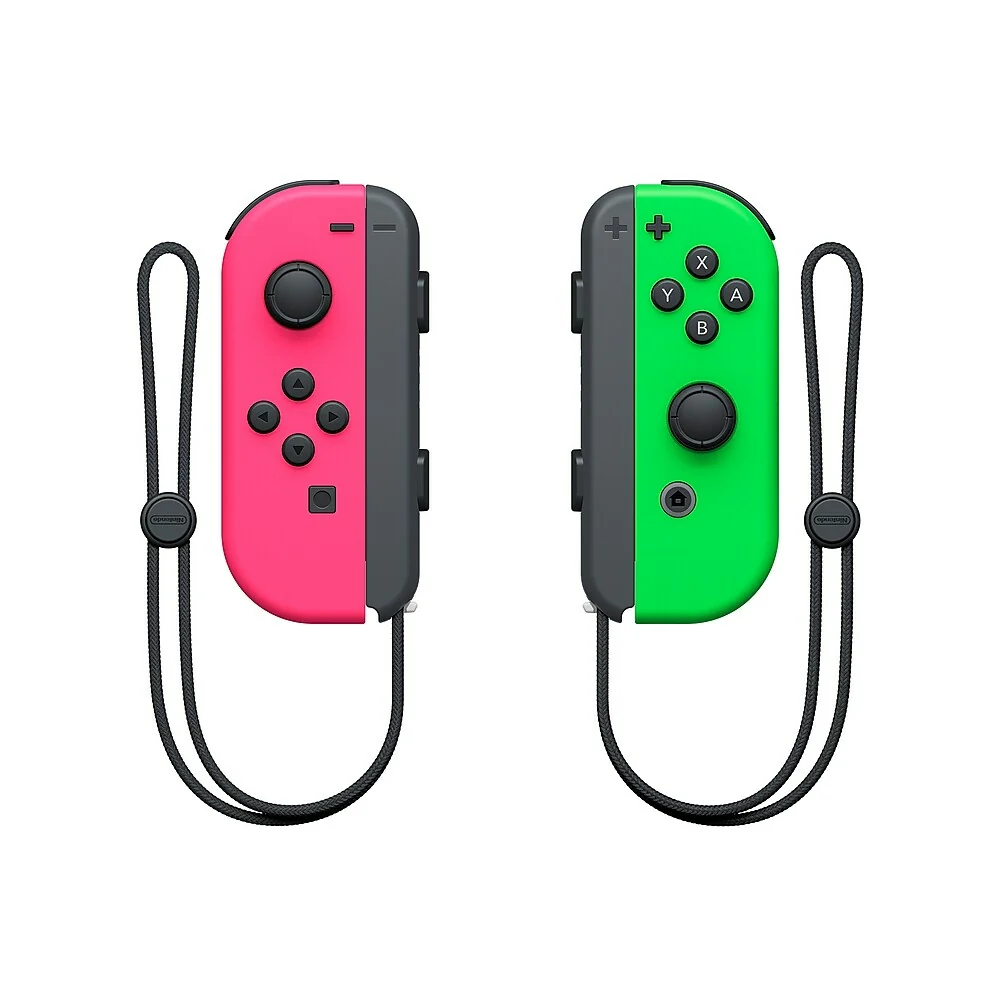 Nintendo Switch Left & Right Joy-Con Controllers, Neon Green/Pink