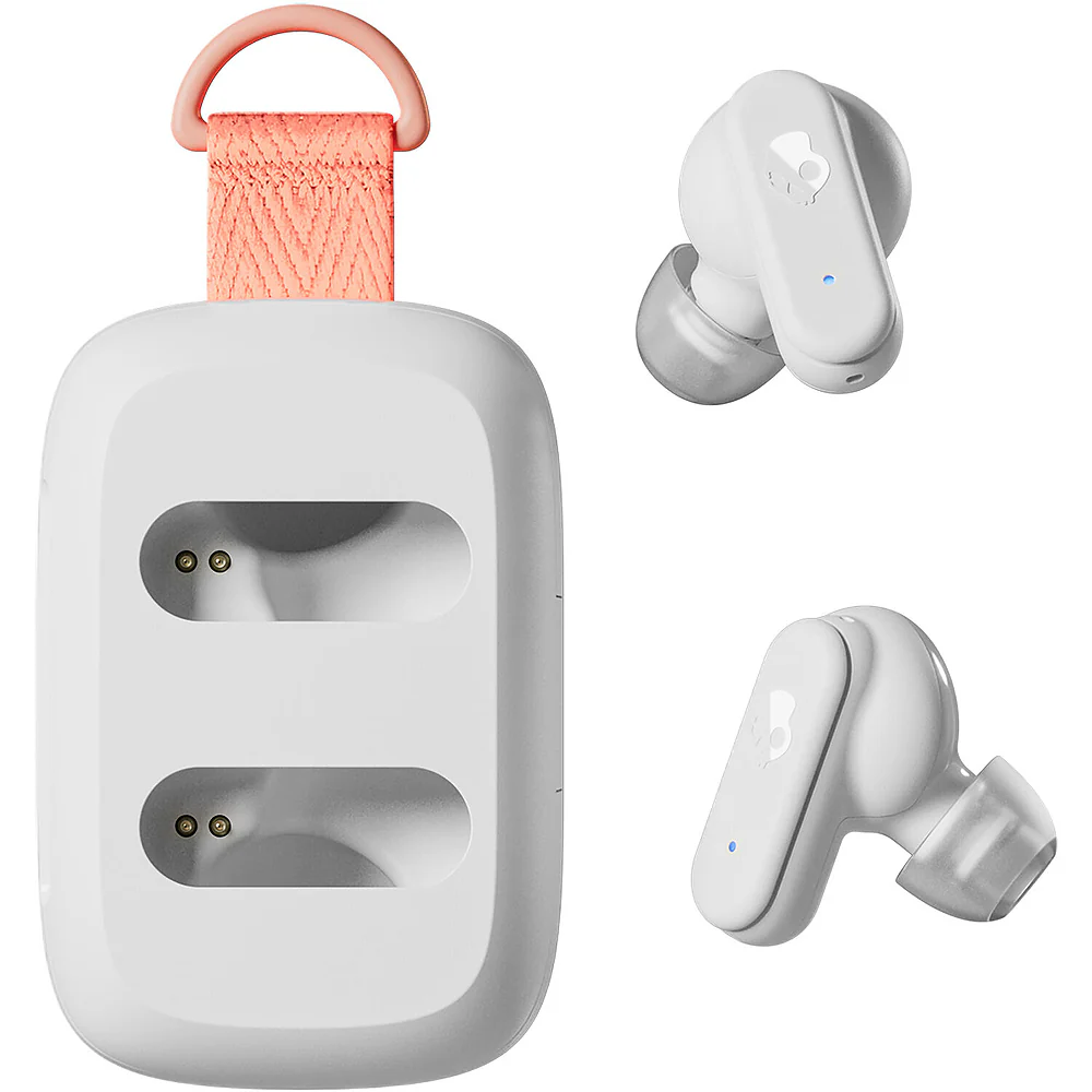 Skullcandy Dime 3 Bone Orange Glow In-Ear Wireless Earbuds - White