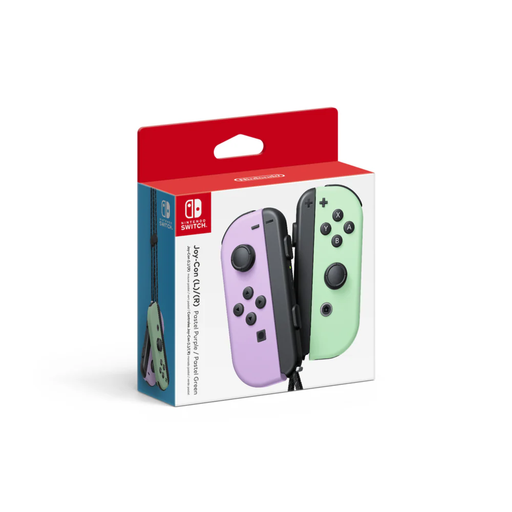 Nintendo Switch Joy Con Controller - Pastel Purple/Green - 2 Pack