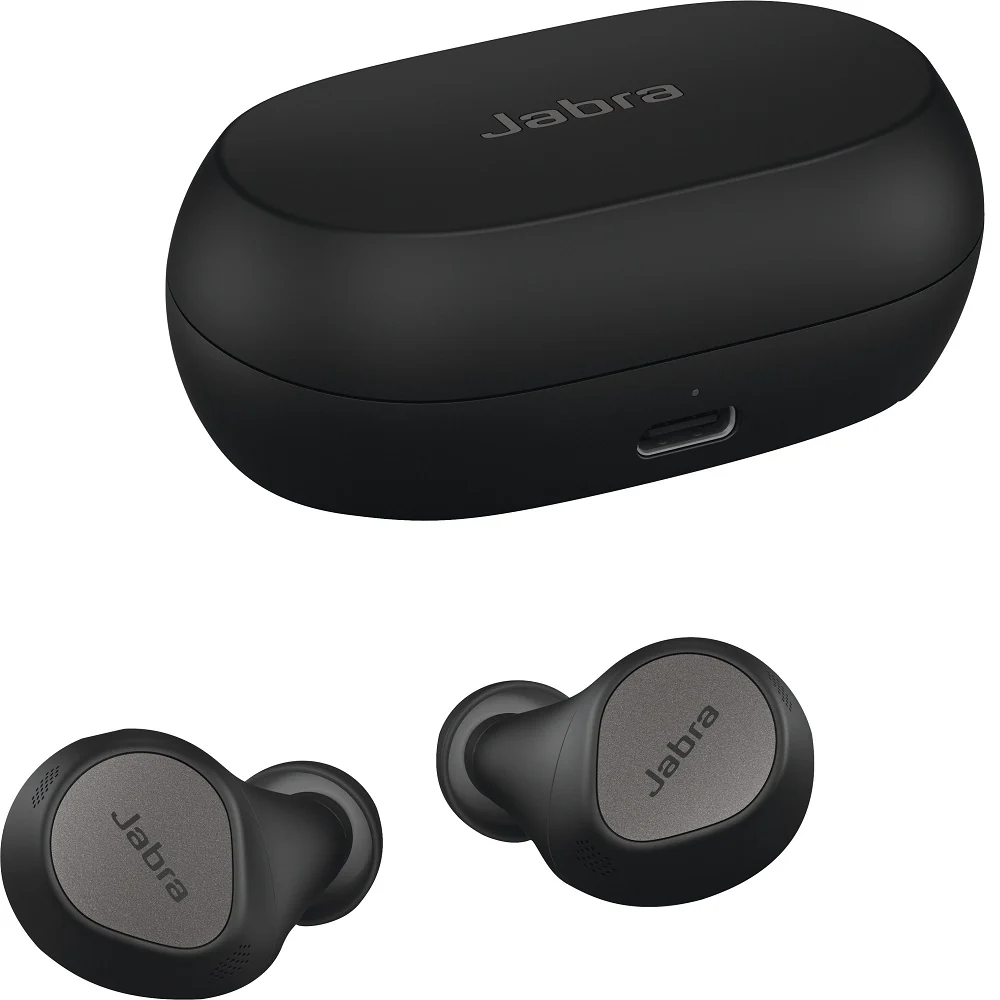 Jabra Elite 7 In-Ear Pro True Wireless Noise Canceling Titanium Black Headphones