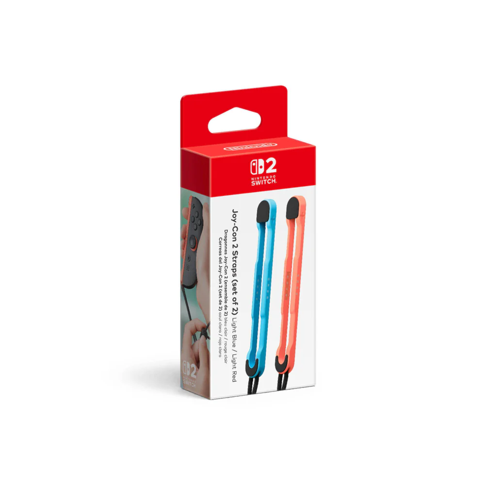 Nintendo Joy-Con Straps for Joy-Con 2 Controllers - Light Blue / Light Red - Set of 2