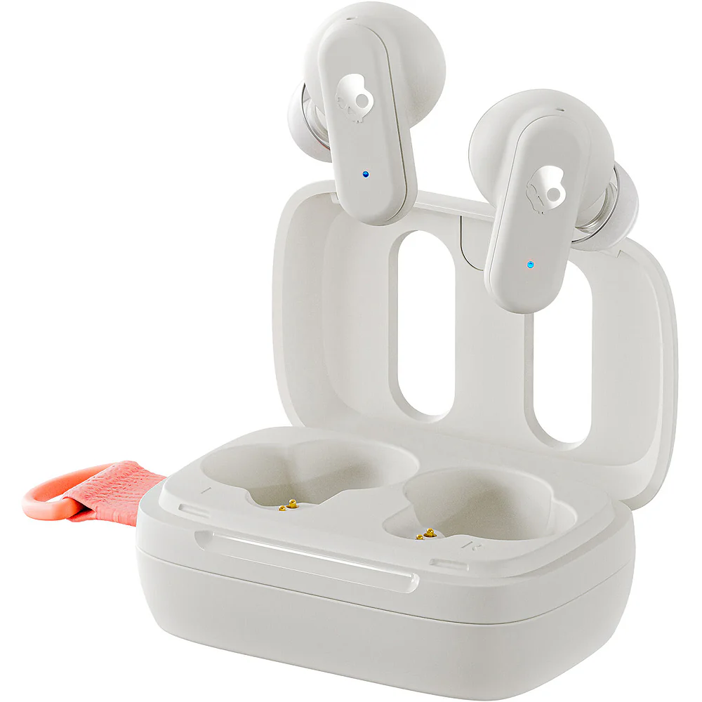 Skullcandy Dime 3 Bone Orange Glow In-Ear Wireless Earbuds - White