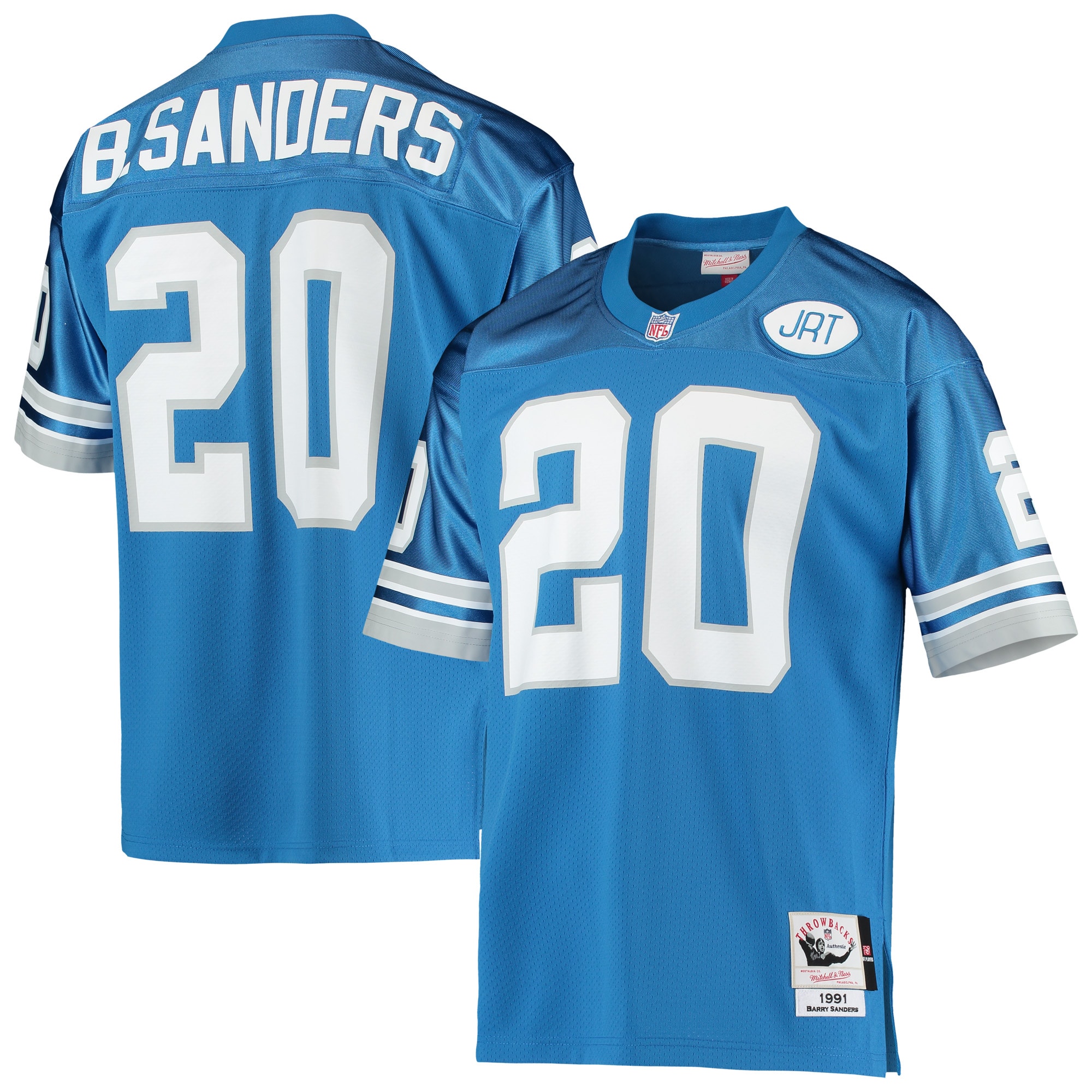 Detroit Lions 1991 Barry Sanders Blue Authentic Throwback Retired Player Jersey