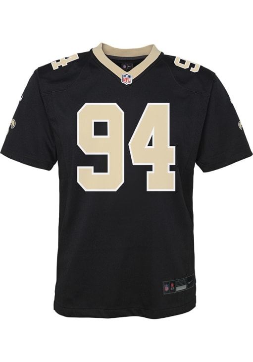 Cam Jordan New Orleans Saints Youth Black Nike Game Home Football Jersey