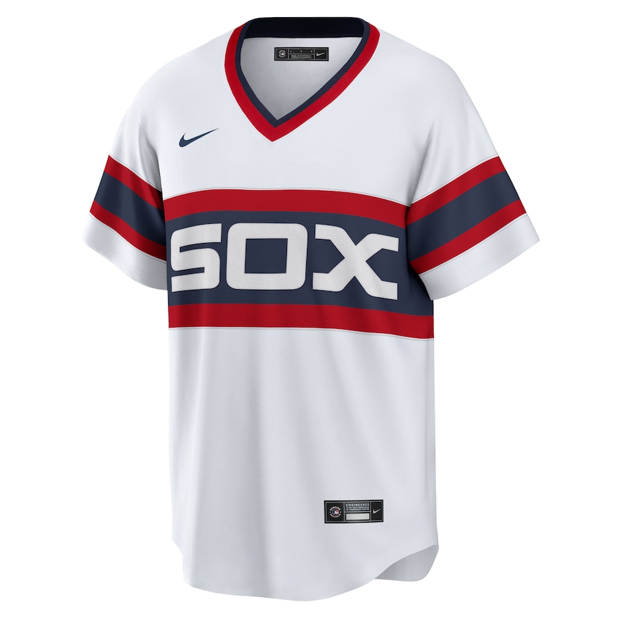 Chicago White Sox Carlton Fisk Nike White Home Cooperstown Collection Team Player Jersey