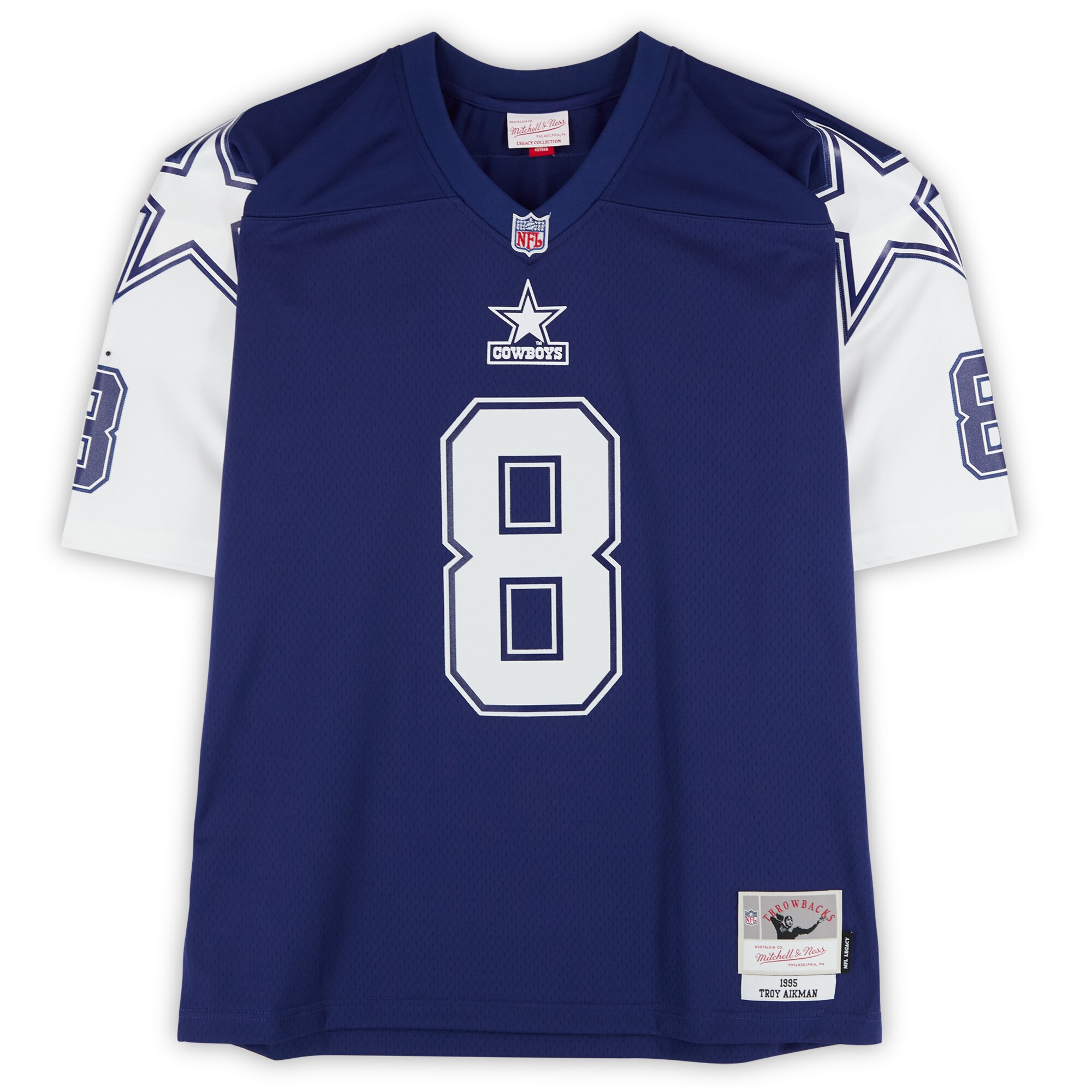Troy Aikman Dallas Cowboys Autographed 1995 Navy Legacy Jersey