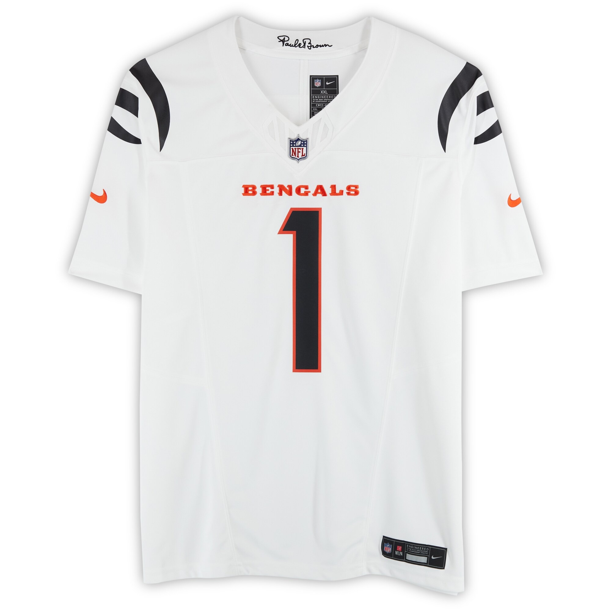 Ja’Marr Chase Cincinnati Bengals Autographed White Nike Jersey