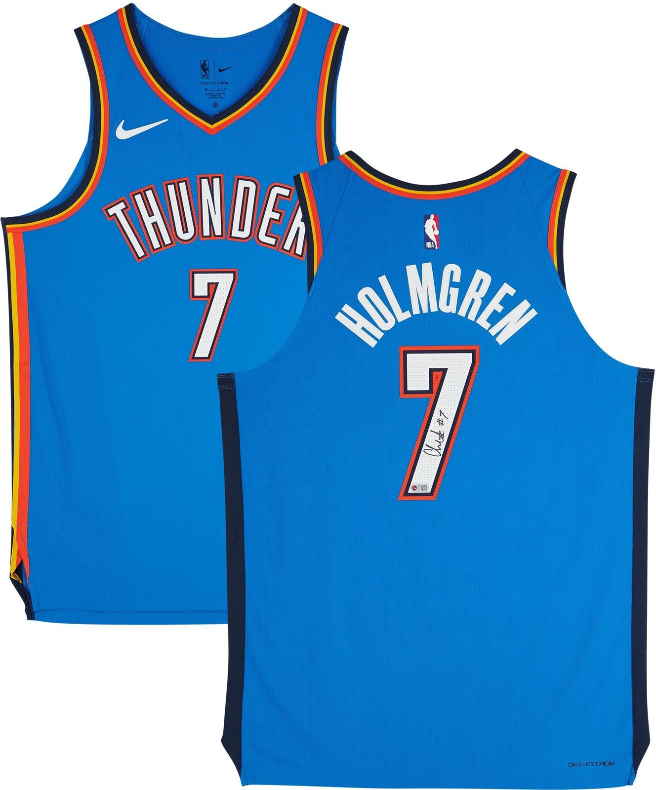 Chet Holmgren Oklahoma City Thunder Signed Nike Icon Edition Authentic Jersey