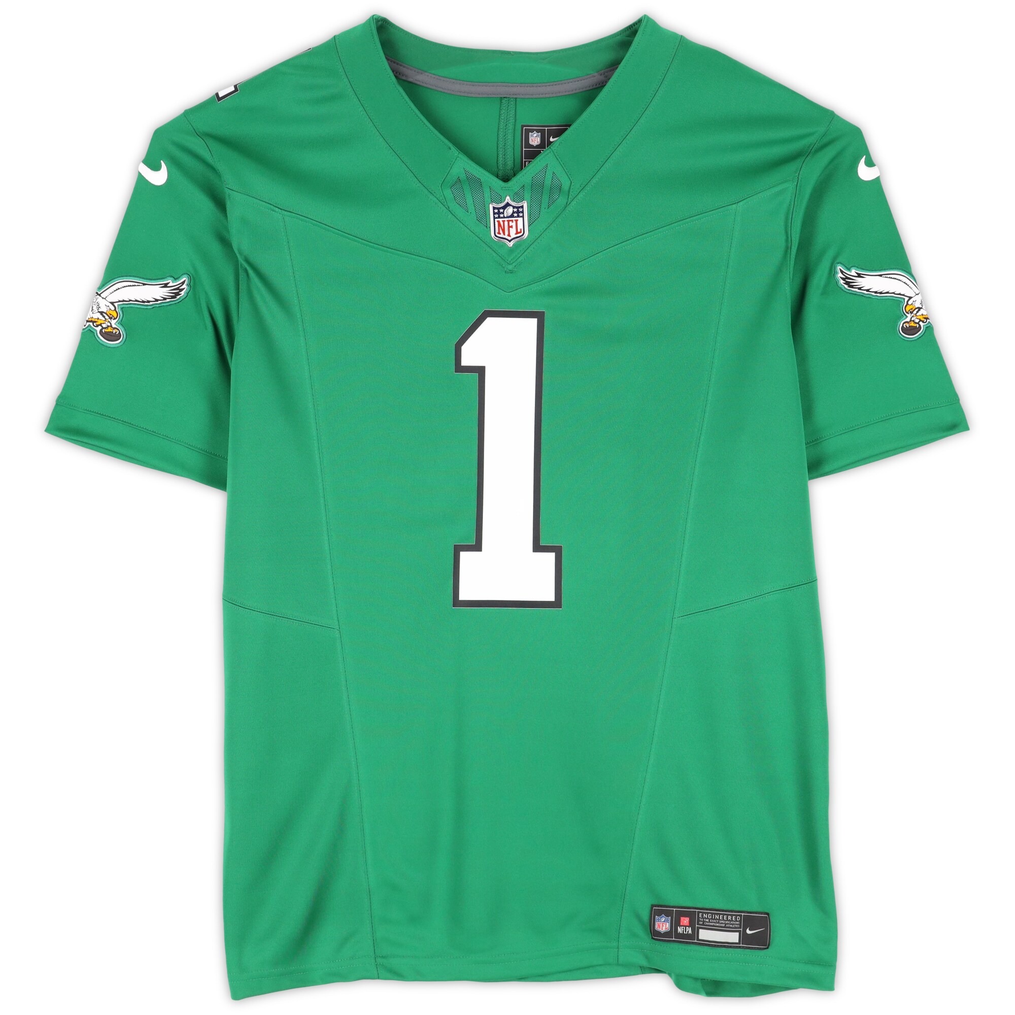 Jalen Hurts Philadelphia Eagles Autographed Throwback Kelly Green Nike Jersey