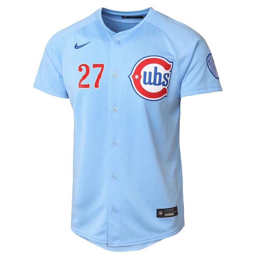 Chicago Cubs Dansby Swanson Nike Baby Blue 2nd Alternate Limited Player Jersey