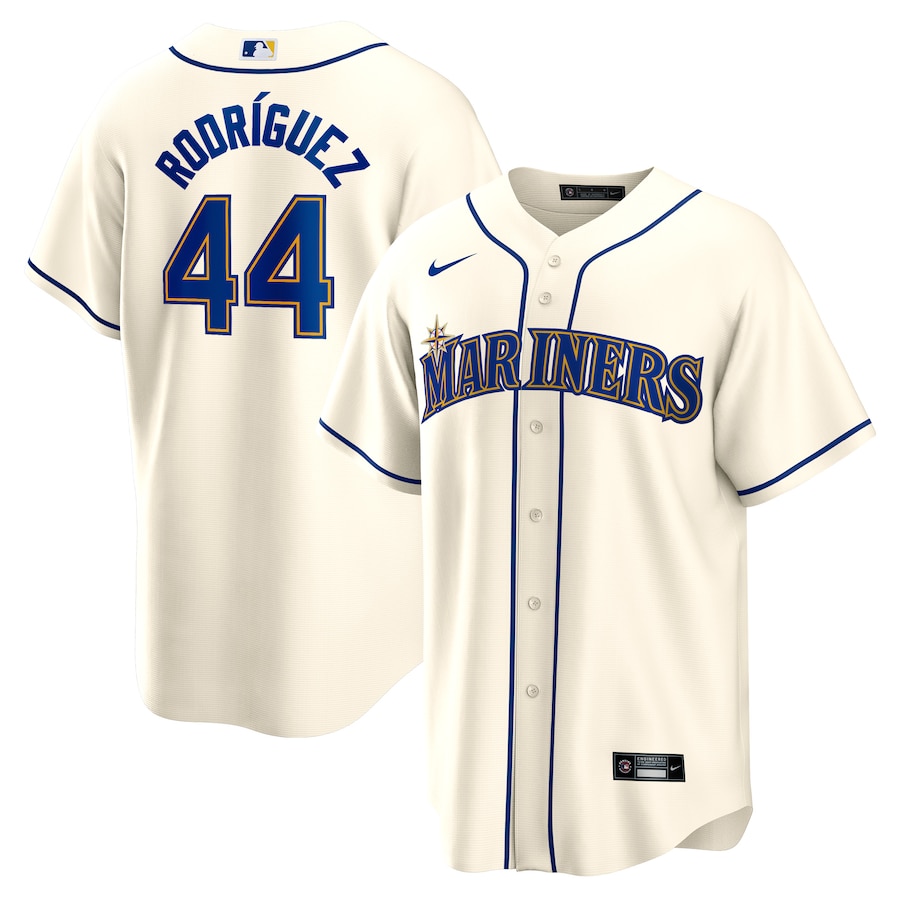 Julio Rodriguez Seattle Mariners Nike Official Replica Player Jersey – Cream
