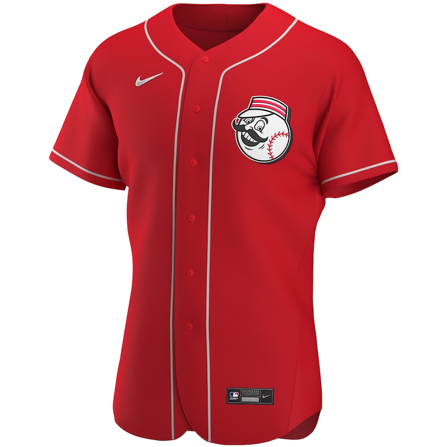 Cincinnati Reds Nike Scarlet Alternate Authentic Team Logo Jersey