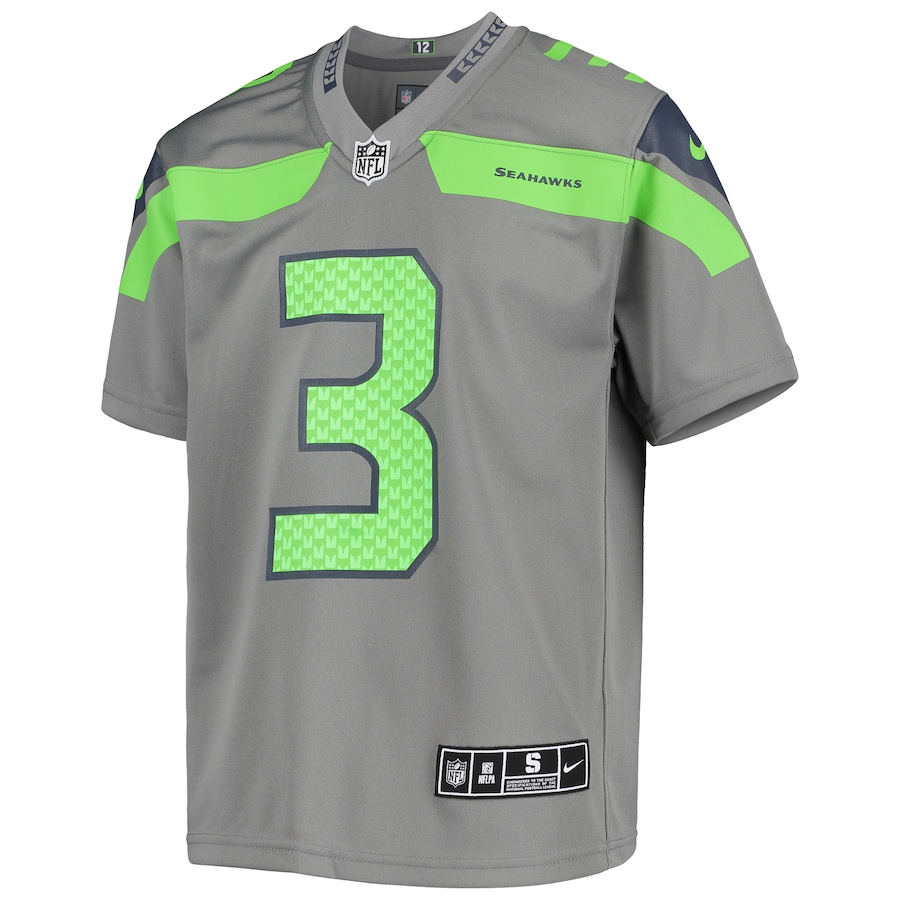 Russell Wilson Seattle Seahawks Nike Youth Inverted Team Game Jersey – Gray