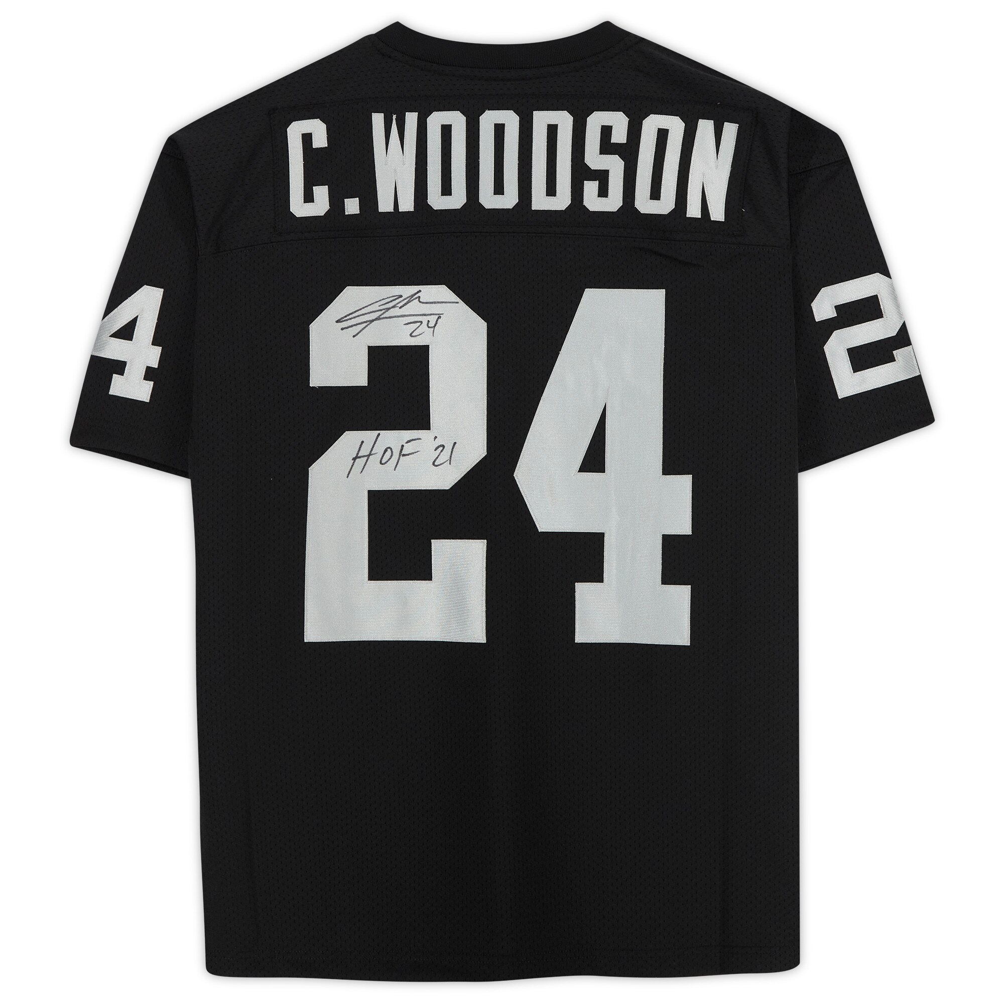 Charles Woodson Black Las Vegas Raiders Autographed Player Jersey
