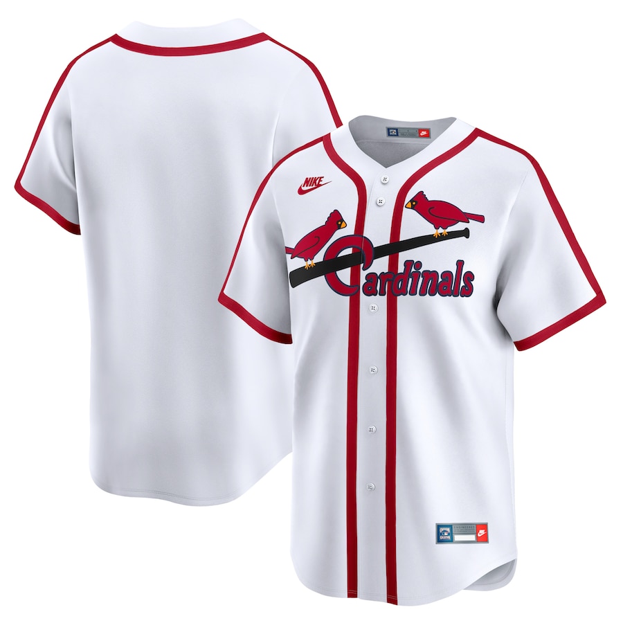 Men’s St. Louis Cardinals Nike White Cooperstown Collection Limited Jersey
