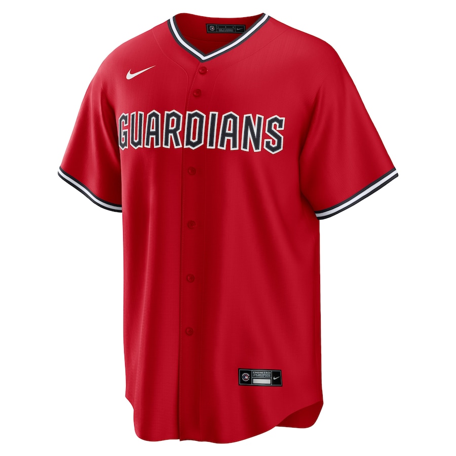 Shane Bieber Cleveland Guardians Nike Alternate Replica 2.0 Player Jersey – Red