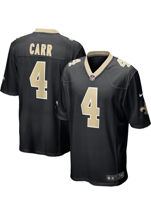 Derek Carr Nike New Orleans Saints Black Home Game Football Jersey