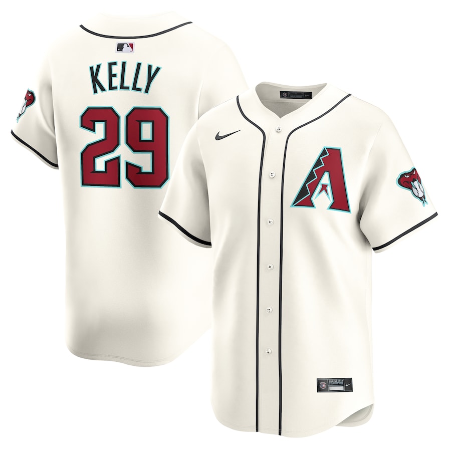 Men’s Arizona Diamondbacks Merrill Kelly Nike White Home Limited Player Jersey