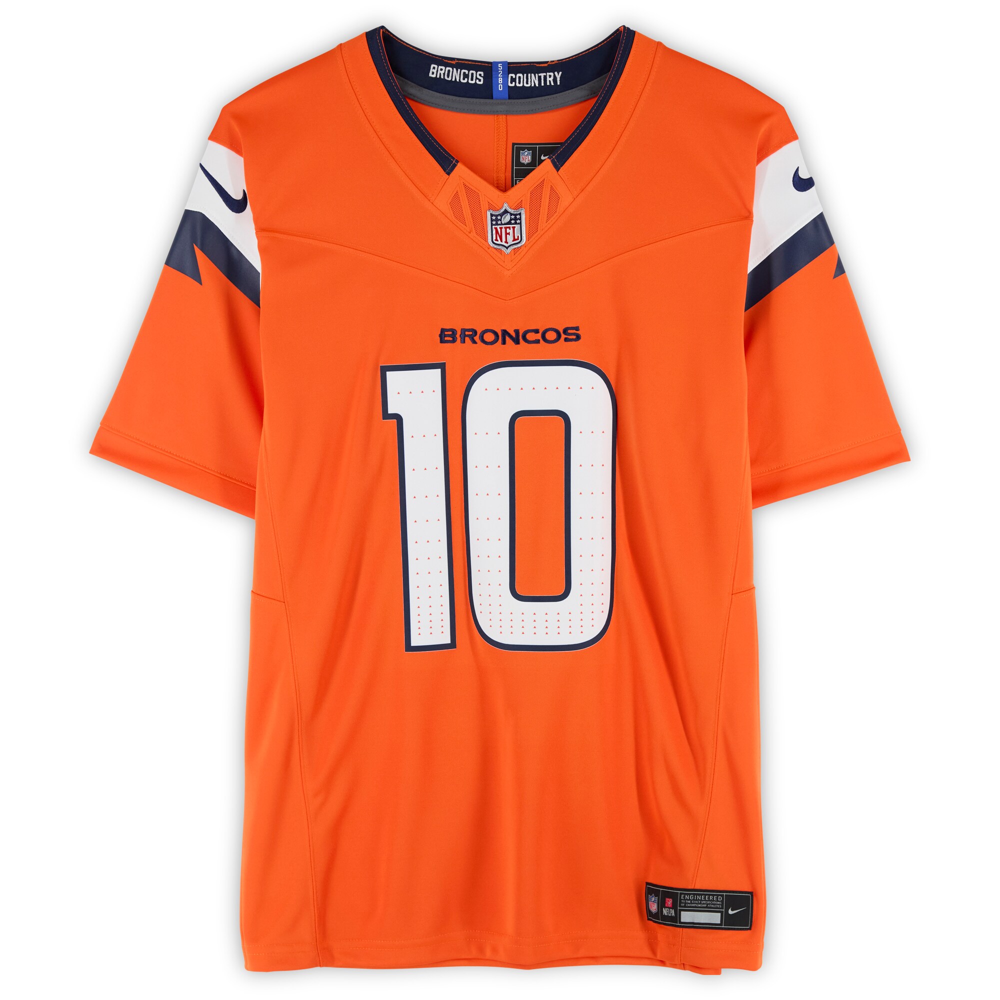 Bo Nix Denver Broncos Autographed Nike Orange Limited Jersey