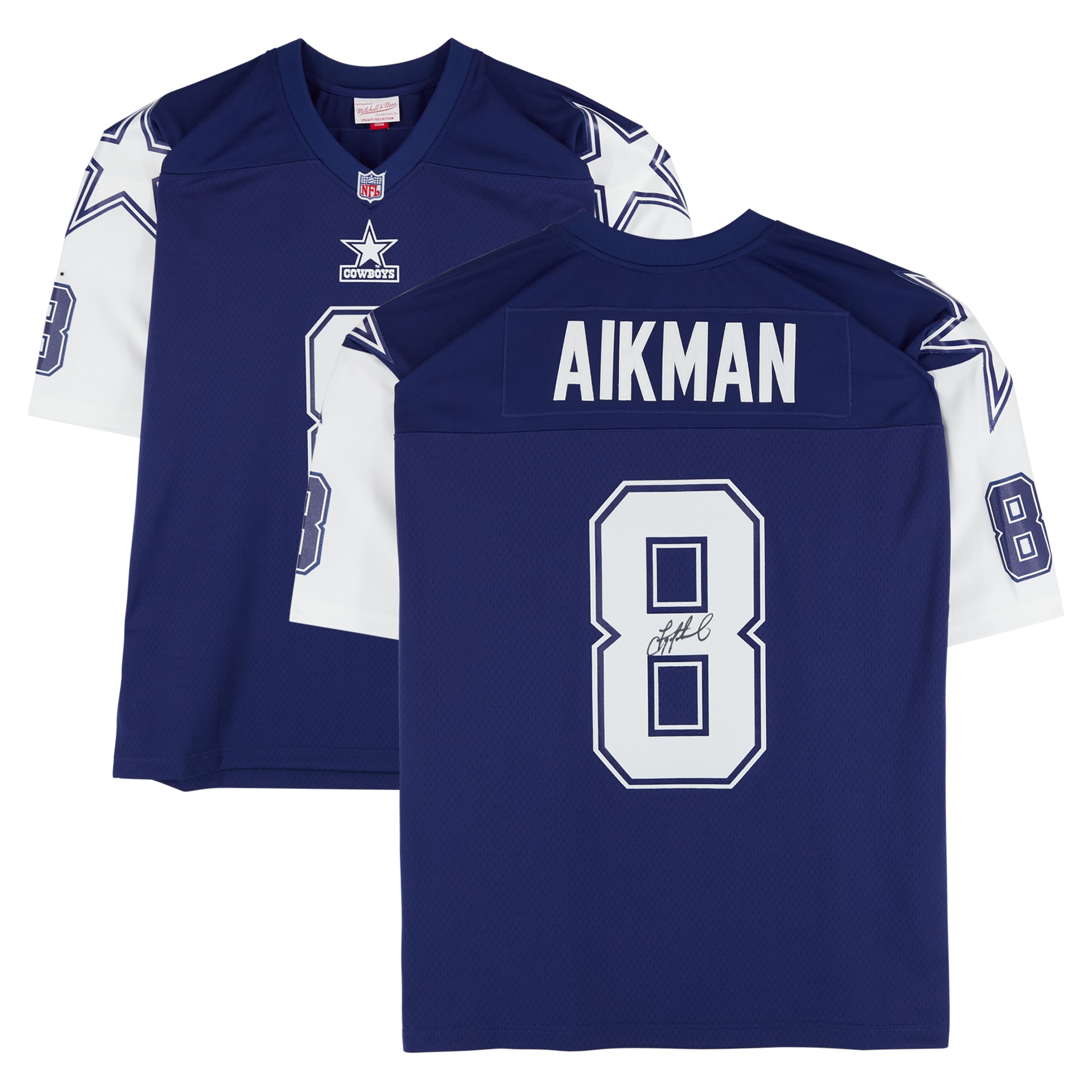 Troy Aikman Dallas Cowboys Autographed 1995 Navy Legacy Jersey