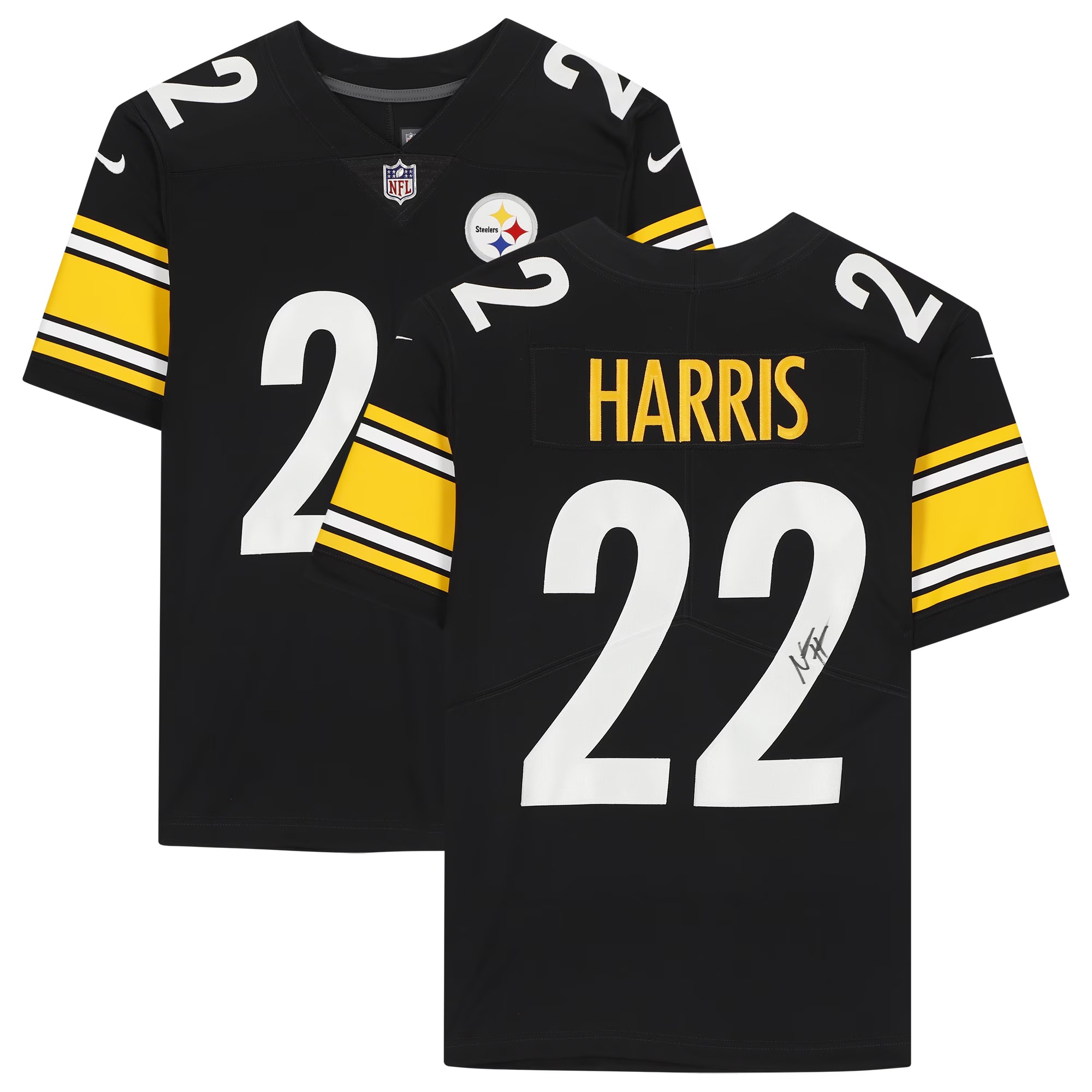 Najee Harris Black Pittsburgh Steelers Autographed Nike Jersey
