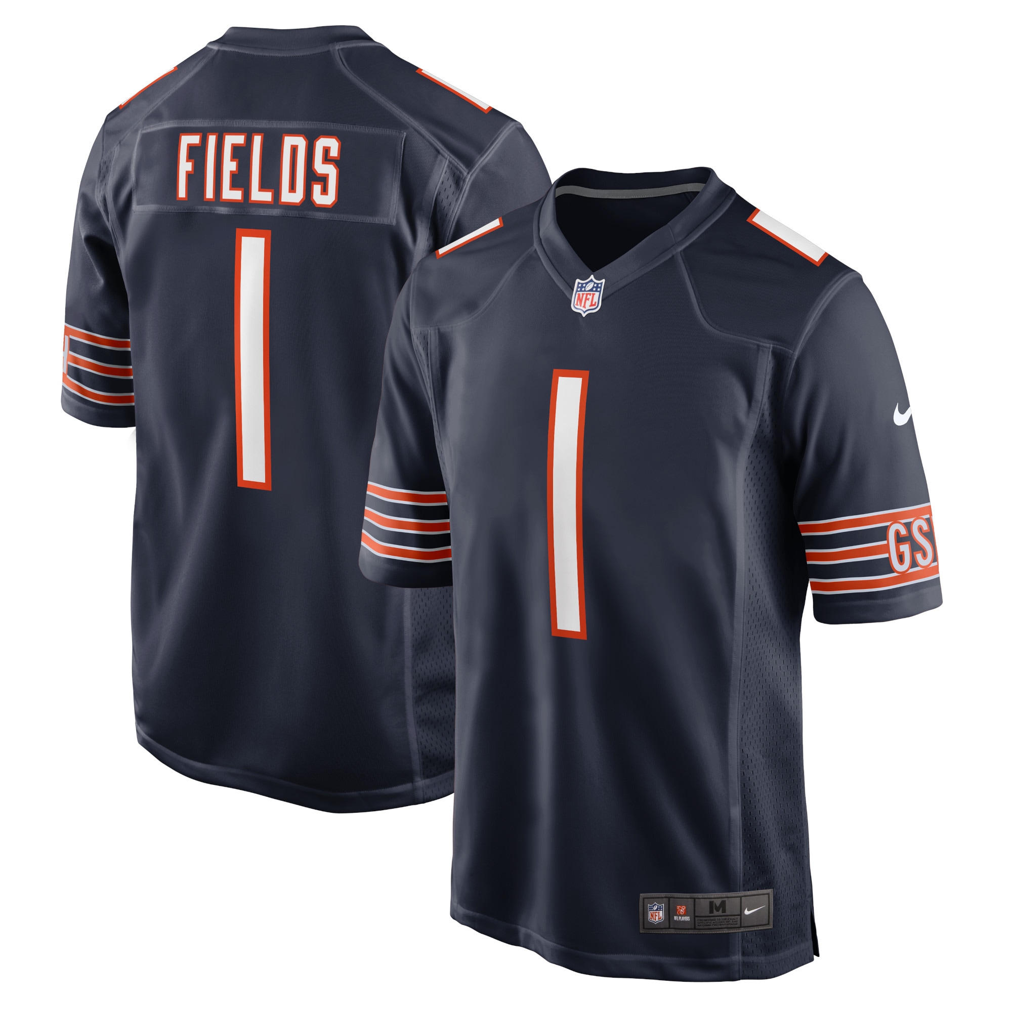 Chicago Bears Justin Fields Nike Navy Player Game Jersey