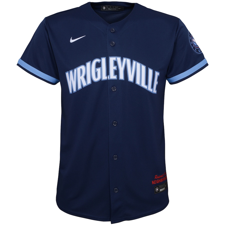 Preschool Chicago Cubs Seiya Suzuki Nike Navy City Connect Script Replica Player Jersey