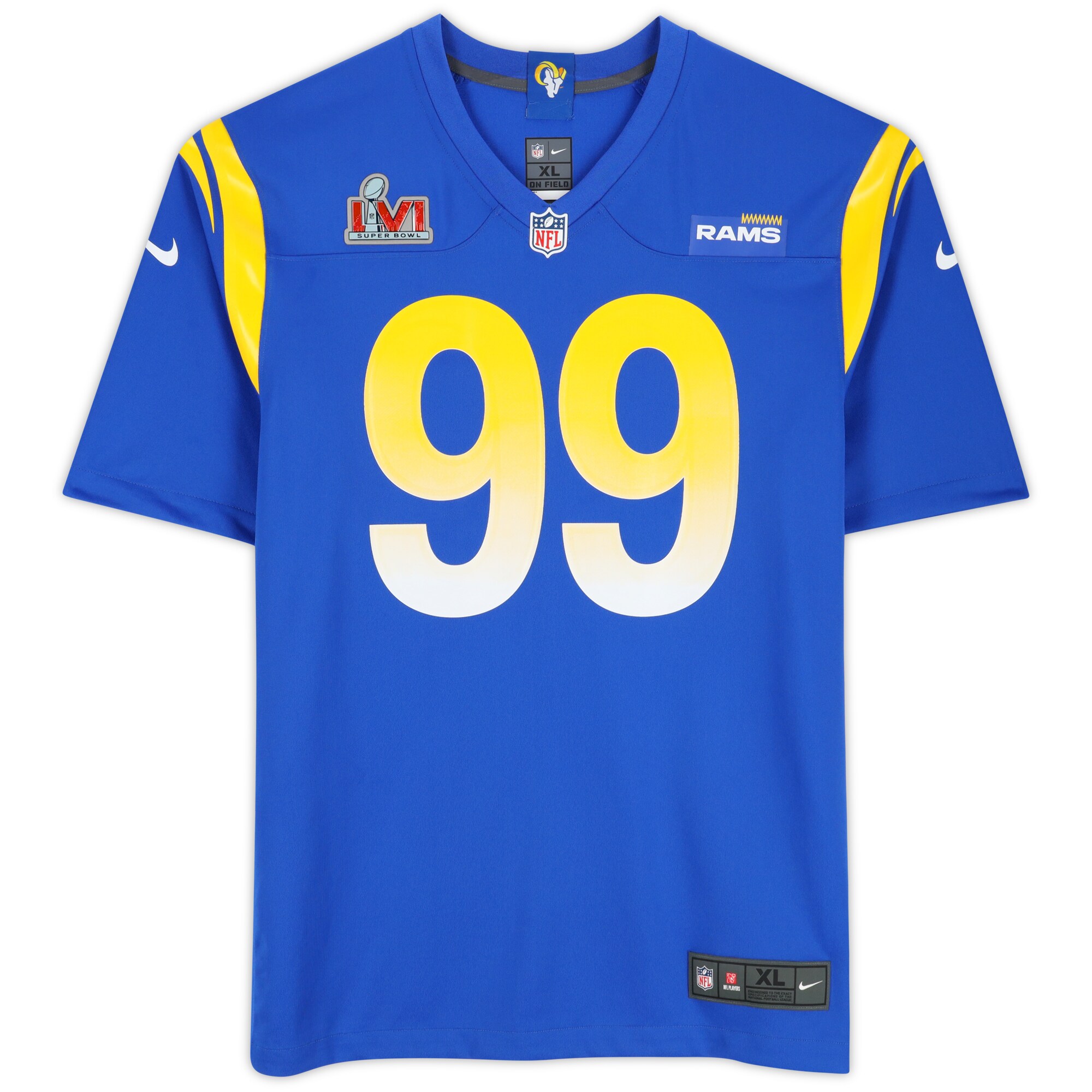 Fanatics Aaron Donald Los Angeles Rams Super Bowl LVI Champions Autographed Nike Game Jersey